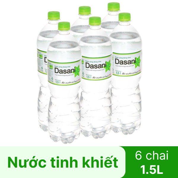 Nước Dasani 1.5L thương hiệu Coca-Cola, tinh khiết, mát lạnh