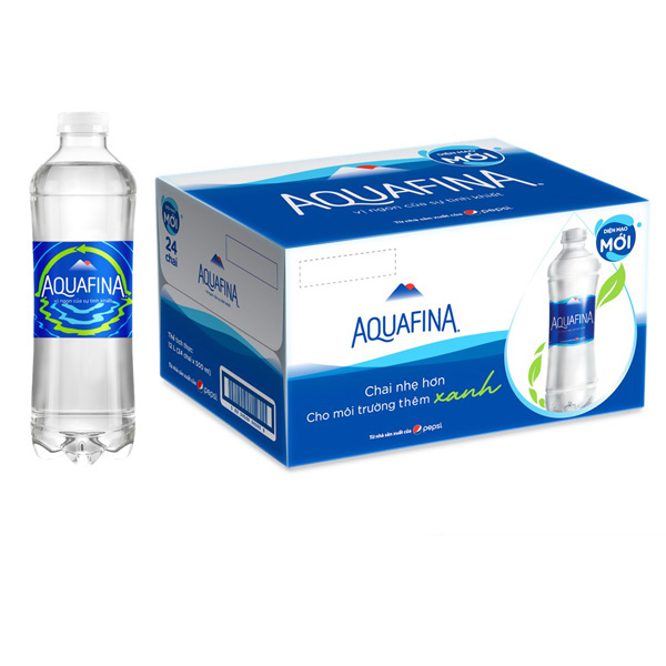 Giá nước suối Aquafina 350ml trên thị trường hiện nay