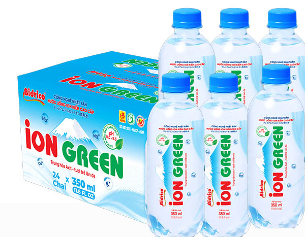 Nước Uống Bình An cung cấp nước uống ION GREEN chai nhỏ 350ml chính hãng, giá tốt