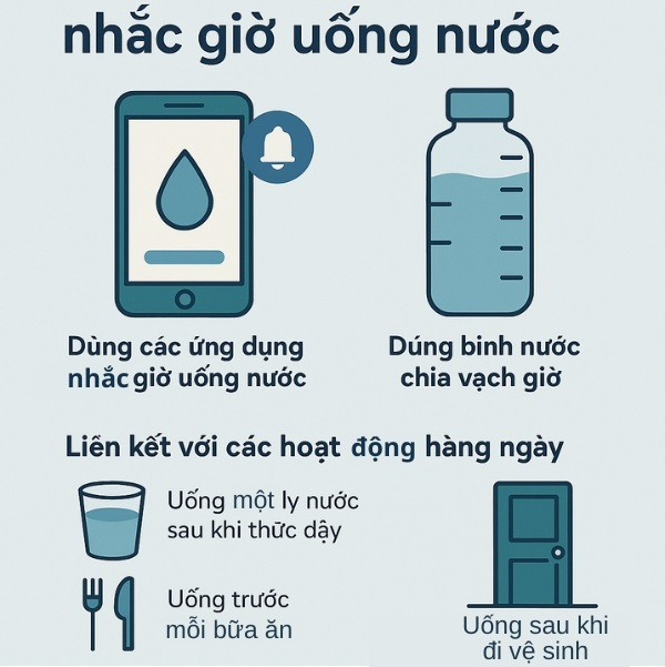 Cách nhắc giờ uống nước giảm cân hiệu quả