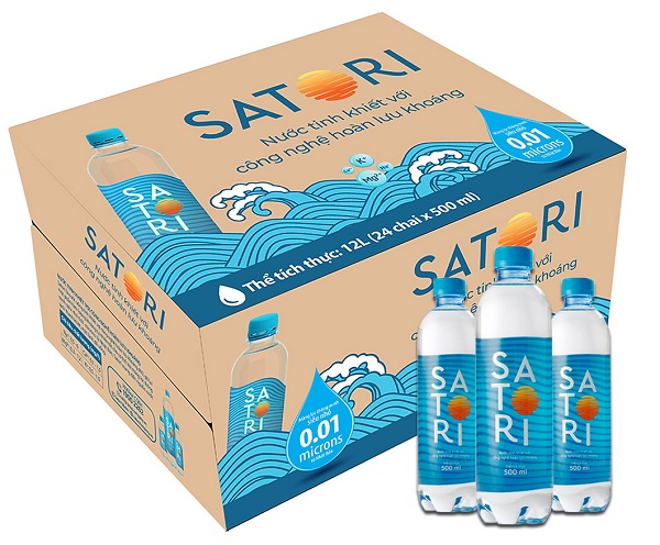 Thùng nước Satori 500ml gồm 24 chai