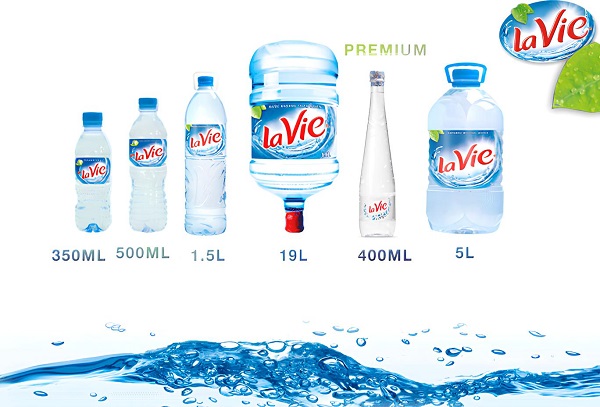 Lavie với nhiều dung tích khác nhau, đáp ứng tối đa nhu cầu sử dụng