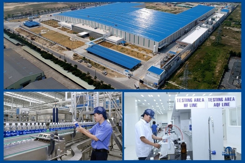 Quy trình sản xuất nước tinh khiết Aquafina hiện đại