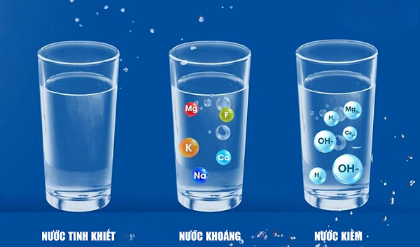 Cần lựa chọn loại nước phù hợp: Nước tinh khiết, nước khoáng, nước kiềm