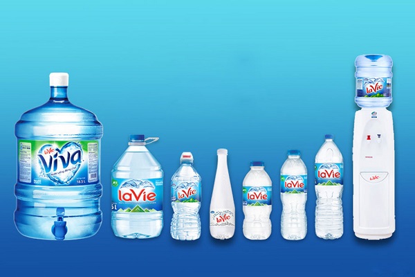 Nước khoáng Lavie có nhiều dung tích khác nhau, phù hợp với nhiều nhu cầu sử dụng