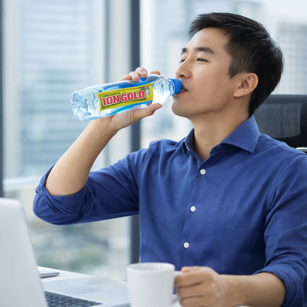 Nước uống Ion Gold Biwase tại văn phòng