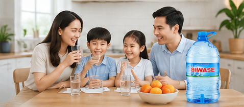 Sử dụng bình 5 lít BIWASE dùng cho gia đình