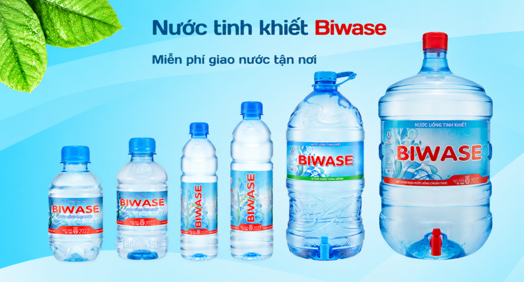 Dung tích các sản phẩm nước uống BIWASE trên thị trường