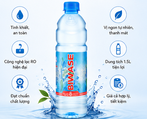 Ưu điểm nước tinh khiết BIWASE 1500ml 